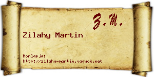 Zilahy Martin névjegykártya